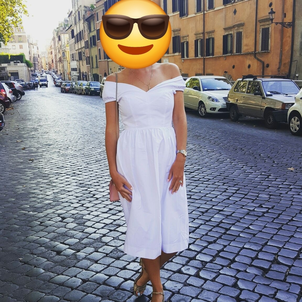 Milly of New York White Off-Shoulder Sundress